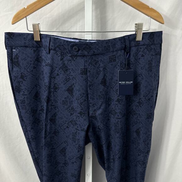 Peter Millar Golf Crown Crafted Performance Trouser Pant 38 x 32 Navy Blue - Picture 7 of 11